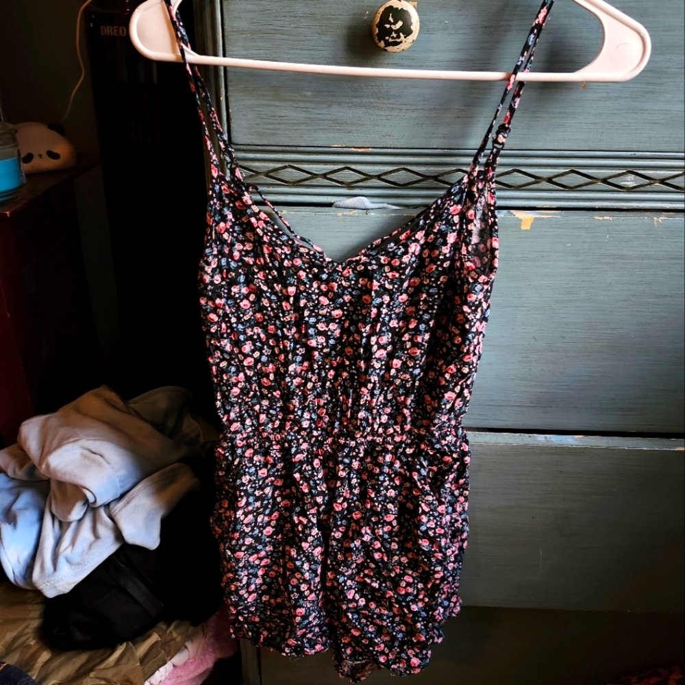 Divided Floral Romper